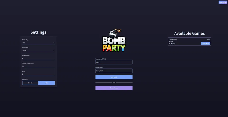 BombParty NL screenshot