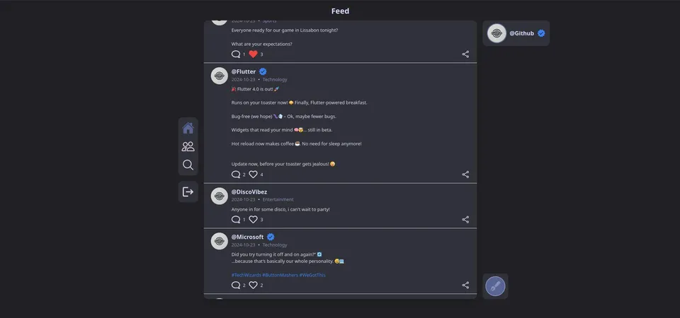 Social Platform screenshot